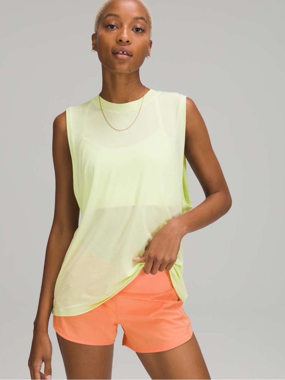 Lululemon All Yours Tank Top in crispy green athleisure sport outdoor